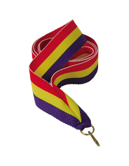 Wstążka 22 mm - czerwono-żółto-niebieska