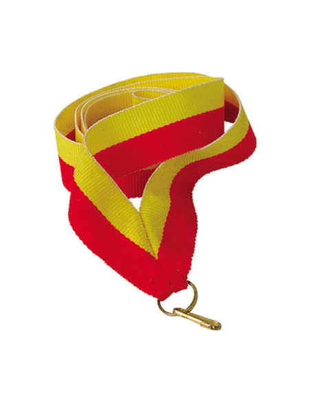 Wstążka 22 mm - żółto-czerowna