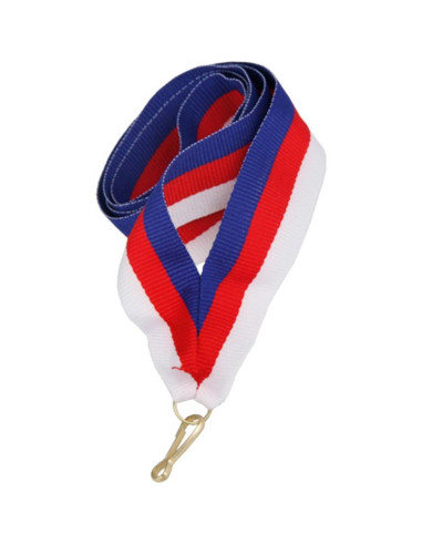 Wstążka 11 mm - niebiesko-czerwono-biała