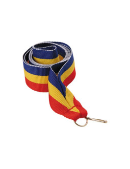 Wstążka 11 mm - niebiesko-żółto-czewona 2