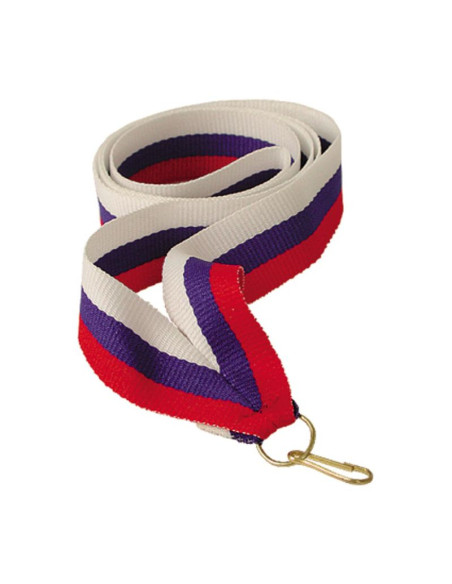 Wstążka 11 mm - biało-niebiesko-czerwona