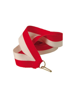 Wstążka 11 mm - biało-czerwona