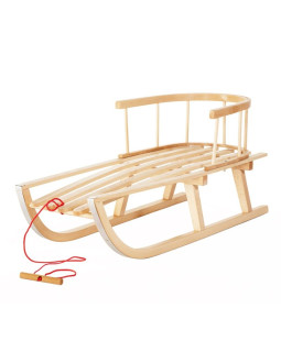 Sanki drewniane klasyczne z oparciem greenblue gb136