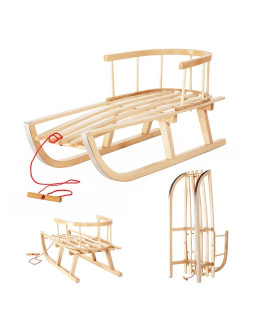 Sanki drewniane klasyczne z oparciem greenblue gb136 2