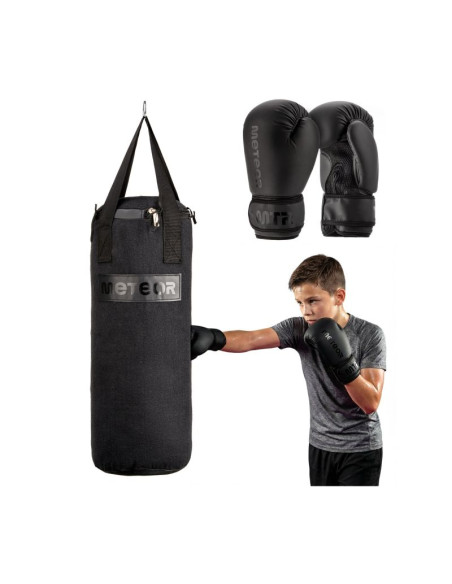 Zestaw worek bokserski 6 kg i rękawice bokserskie 6 oz meteor