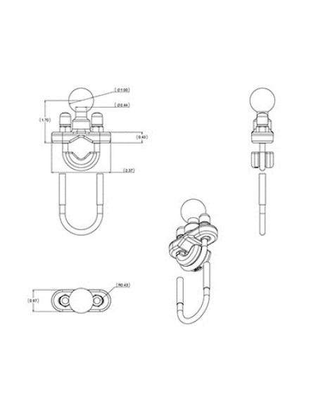 Ram mount uchwyt do kierownicy ram-b-231zu