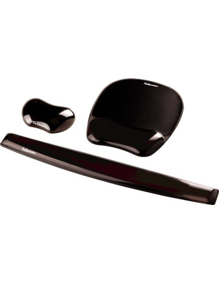 Fellowes crystal podkładka pod mysz i nadgarstek żelowa czarna