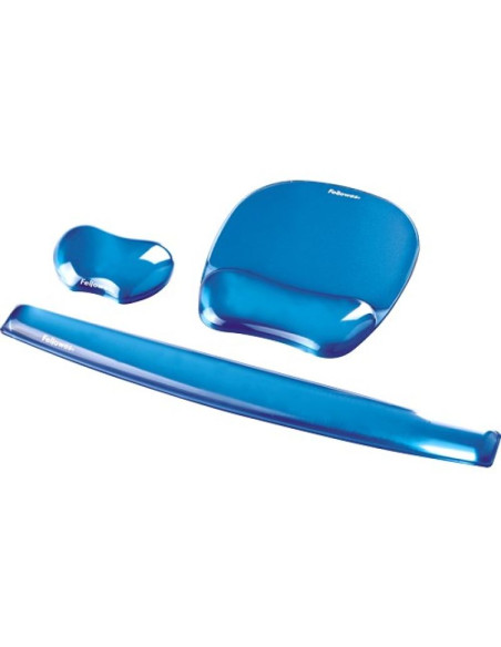 Fellowes crystal podkładka pod mysz i nadgarstek żelowa niebieska