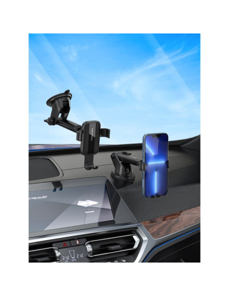 Uchwyt samochodowy do telefonu vention z przyzsawką 4.7 do 7.2 cala czarny
