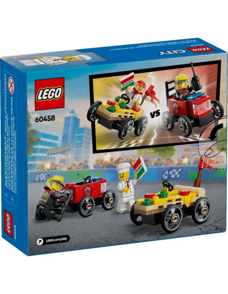 Lego city 60458 zestaw wyścigówek: pizza kontra wóz strażacki