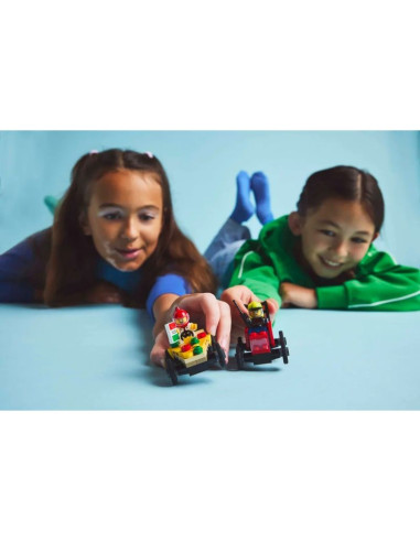 Lego city 60458 zestaw wyścigówek: pizza kontra wóz strażacki