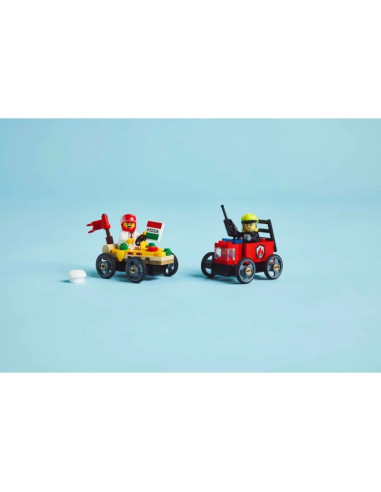 Lego city 60458 zestaw wyścigówek: pizza kontra wóz strażacki