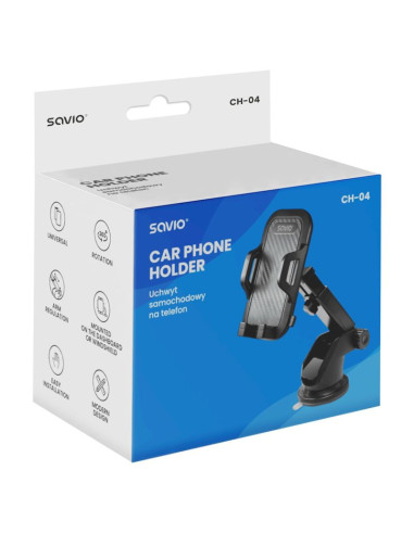 Savio samochodowy uchwyt na telefon, na szybę ch-04