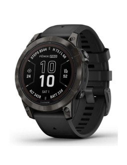 Garmin fenix 7 pro 47mm sapphire solar carbon gray dlc titanium z czarnym paskiem