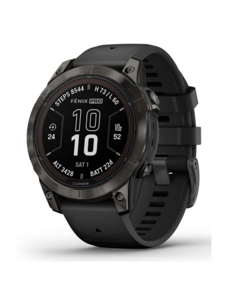 Garmin fenix 7 pro 47mm sapphire solar carbon gray dlc titanium z czarnym paskiem