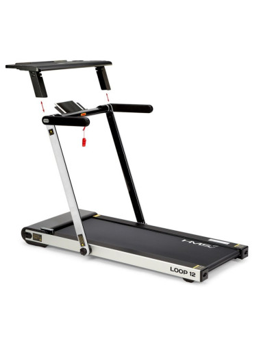 Bieżnia elektryczna z biurkiem hms loop12 multi 1-12 km/h, szara