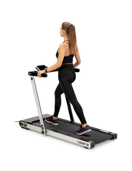 Bieżnia elektryczna z biurkiem hms loop12 multi 1-12 km/h, szara