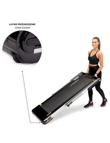 Bieżnia elektryczna z biurkiem hms loop12 multi 1-12 km/h, szara