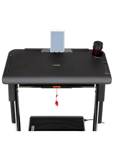 Bieżnia elektryczna z biurkiem hms loop12 multi 1-12 km/h, szara