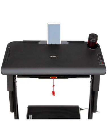 Bieżnia elektryczna z biurkiem hms loop12 multi 1-12 km/h, czarna