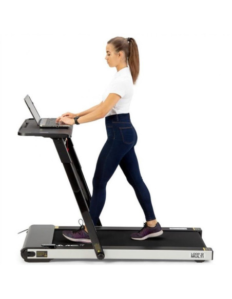 Bieżnia elektryczna z biurkiem hms loop12 multi 1-12 km/h, czarna