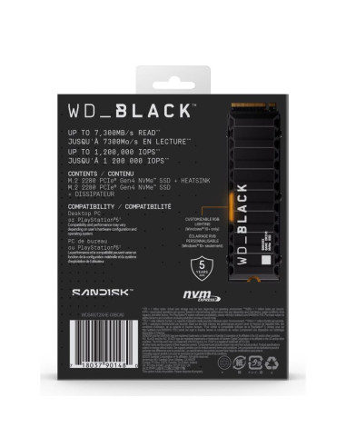 Dysk ssd wd black sn850x 4tb m.2 nvme wds400t2xhe