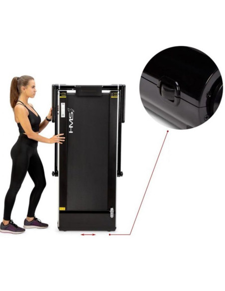 Bieżnia elektryczna hms loop12 1-12 km/h, czarna