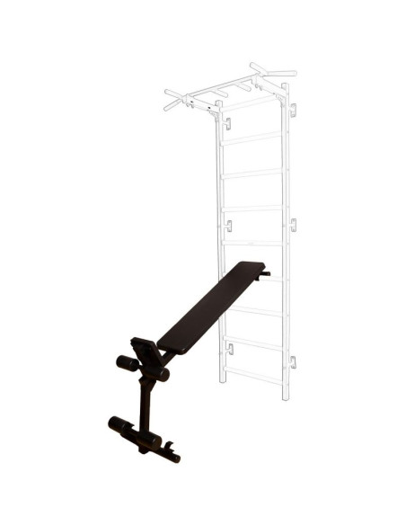 Obracana ławka do ćwiczeń z rolkami pod kolana i siedziskiem benchk b1b