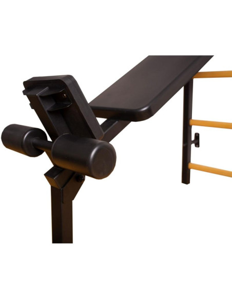 Obracana ławka do ćwiczeń z rolkami pod kolana i siedziskiem benchk b1b