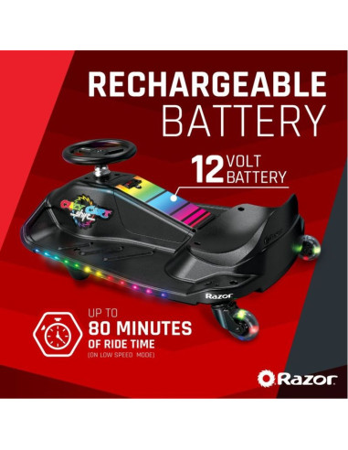 Razor crazy cart shift lightshow lithium - pojazd elektryczny do driftu