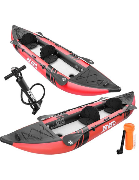 Kajak 2-osobowy set 385x96x42cm laminowany pvc 200kg enero