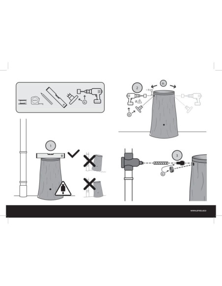 Zbiornik pojemnik na wodę deszczówkę little tree 250l umbra