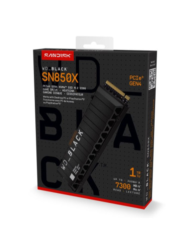 Dysk ssd wd black sn850x wds100t2xhe (1 tb   m.2  pcie nvme 4.0 x4  heatsink)