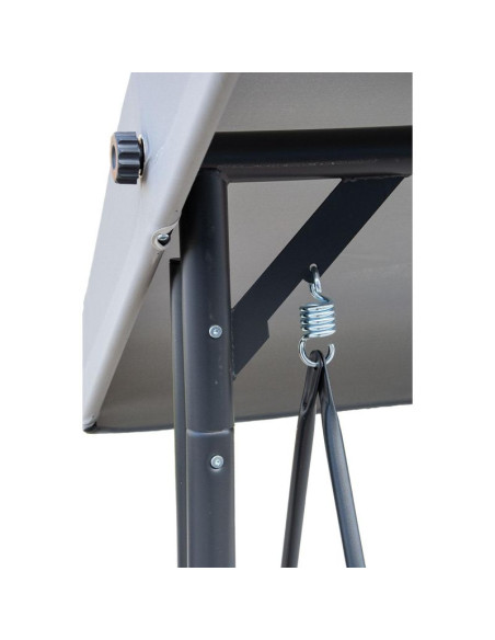 Huśtawka ogrodowo - balkonowa nina 3-osobowa szara