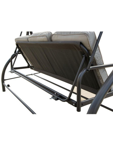 Huśtawka ogrodowo - balkonowa nina 3-osobowa szara