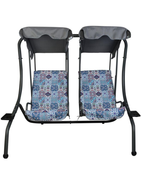 Huśtawka ogrodowo balkonowa sonic 2 osobowa mozaika