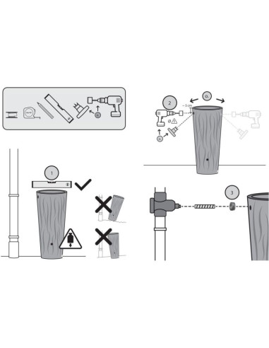 Zbiornik pojemnik na wodę deszczówkę alana flower 160l antracyt