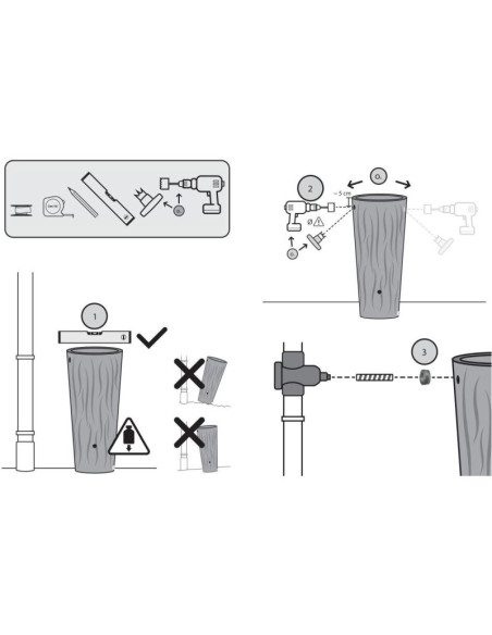 Zbiornik pojemnik na wodę deszczówkę alana flower 160l antracyt