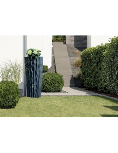 Zbiornik pojemnik na wodę deszczówkę alana flower 160l antracyt