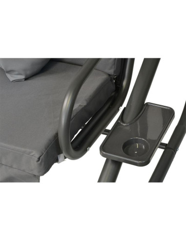 Huśtawka ogrodowo balkonowa kasia 3 osobowa szara