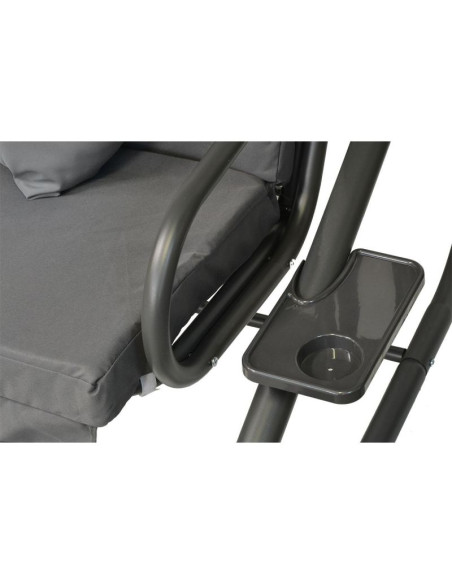 Huśtawka ogrodowo balkonowa kasia 3 osobowa szara