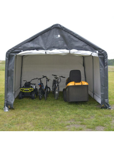 Pawilon garaż ogrodowy 3.50x3.50x2,60m szary saska garden