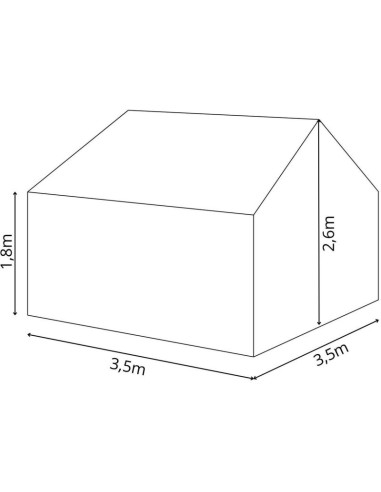 Pawilon garaż ogrodowy 3.50x3.50x2,60m szary saska garden