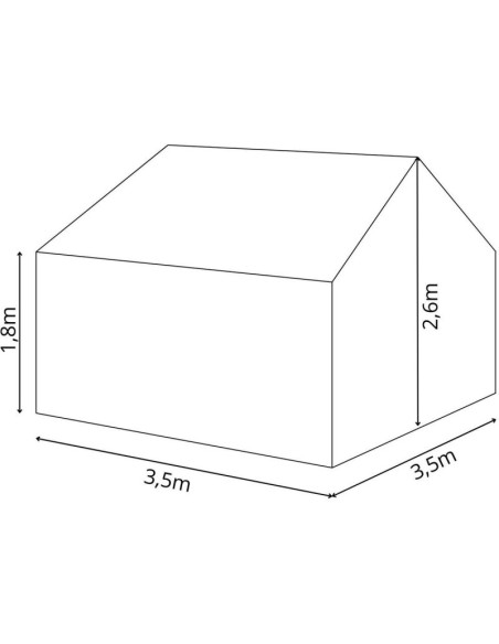 Pawilon garaż ogrodowy 3.50x3.50x2,60m szary saska garden