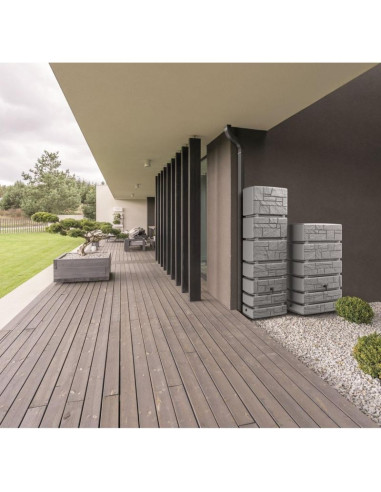 Zbiornik pojemnik na wodę deszczówkę tower stone 500l smooth gray