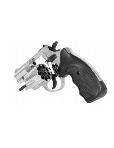 Rewolwer hukowy alarmowo sygnałowy zoraki r1-k6l bas lufa 2,5" kal. .22 long blank chrom błysk (r1256mnp-bas)