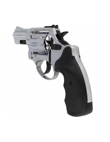 Rewolwer hukowy alarmowo sygnałowy zoraki r1-k6l bas lufa 2,5" kal. .22 long blank chrom błysk (r1256mnp-bas)