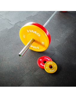 Tpp05 (2 x 5.0 kg) white talerz olimpijski techniczny pe 2 x 5.0 kg hms 2