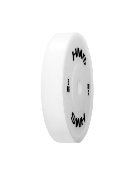 Tpp05 (2 x 5.0 kg) white talerz olimpijski techniczny pe 2 x 5.0 kg hms