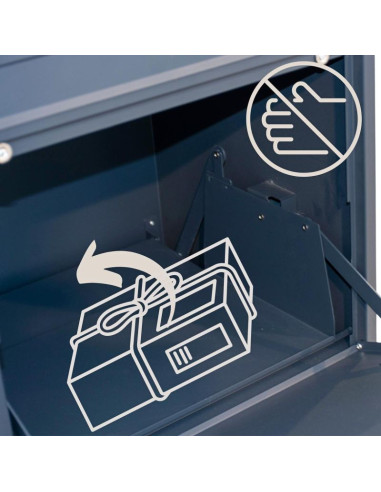 Skrzynka na przesyłki kurierskie listy 2w1 stojąca 38x41x102cm 1068749